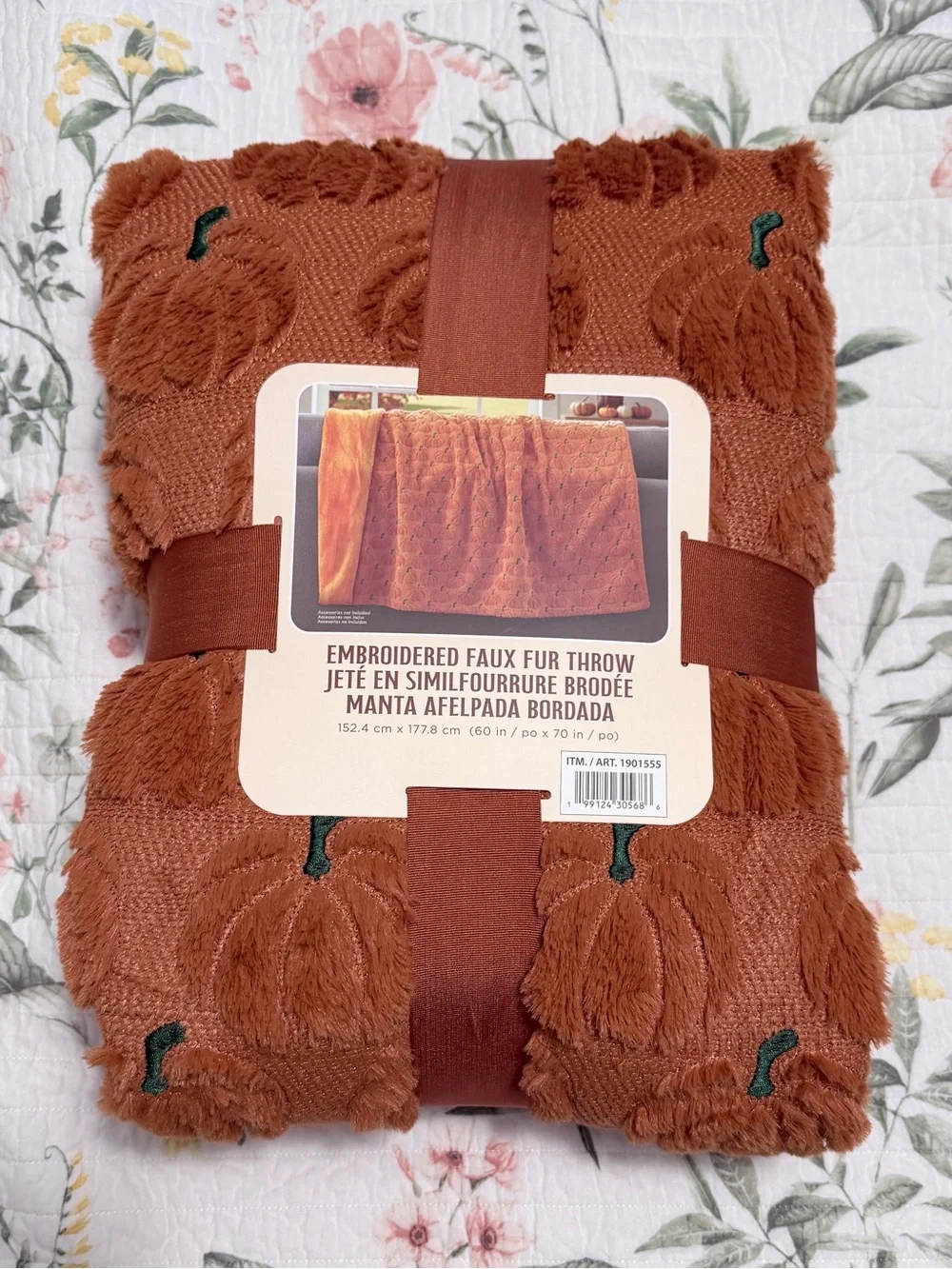 Viral Costco TikTok Orange Pumpkin Halloween Throw Blanket